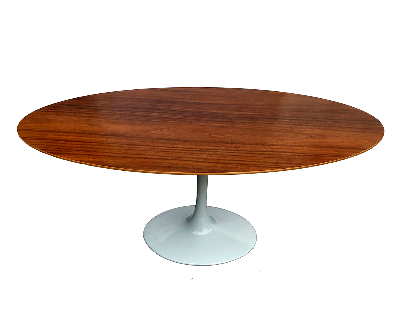 Mesa Saarinen Oval Imbuia Base Branca image number 2