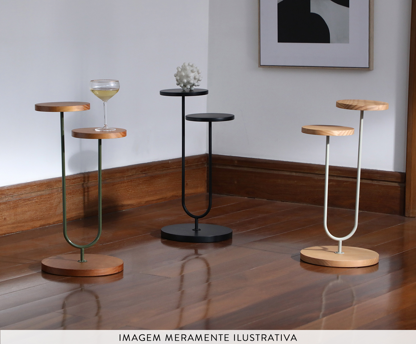 Mesa Lateral Bliss Fendi com Tampo Claro image number 5