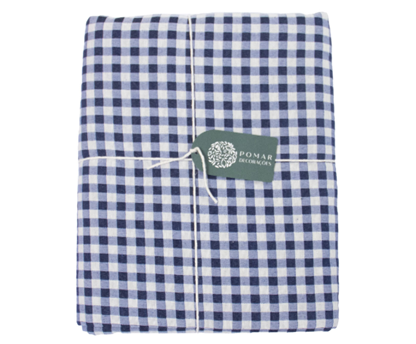 Toalha de Mesa Xadrez Azul e Branco - image 1