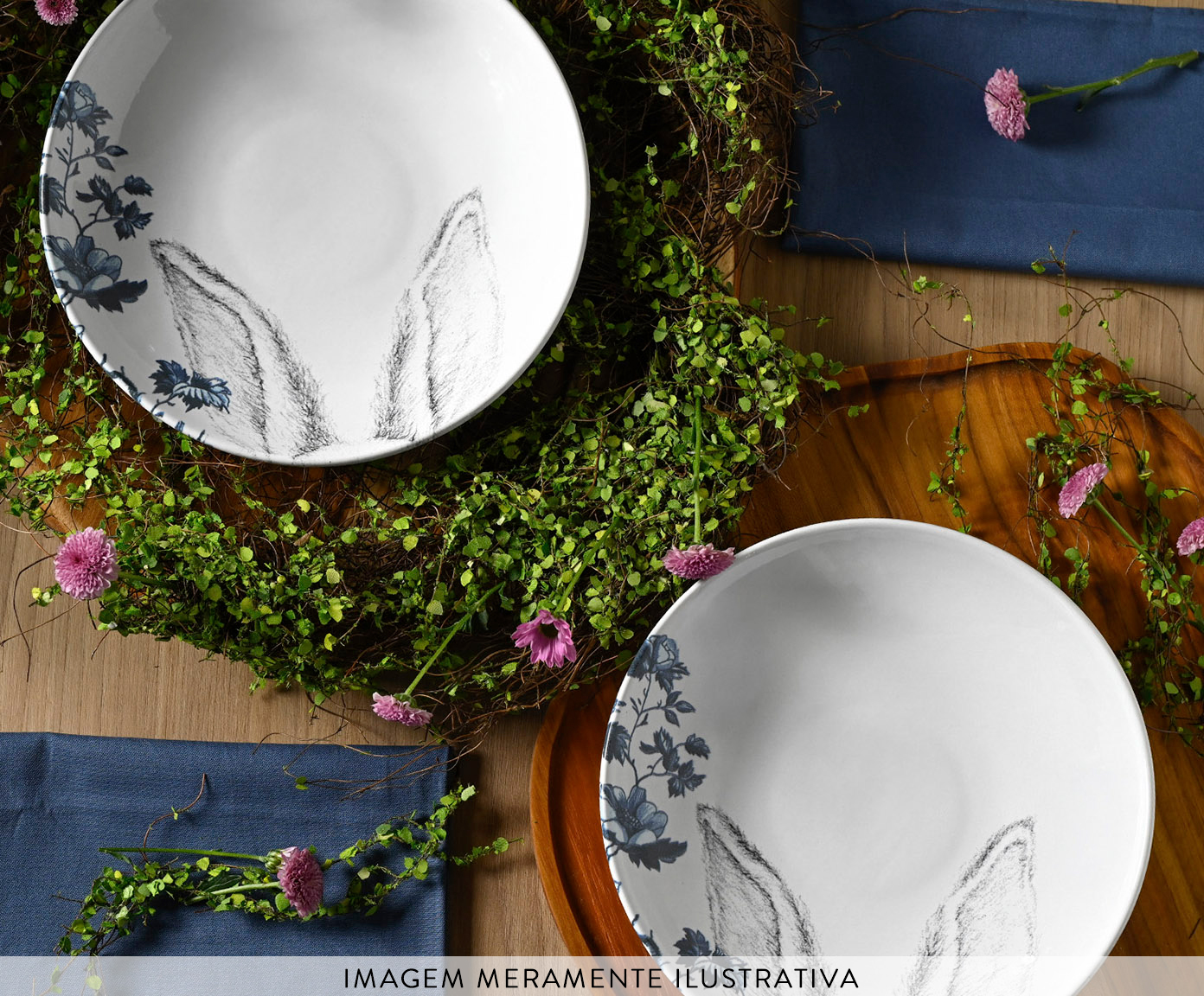 Jogo de Pratos Fundo Coup Stoneware Toile image number 1