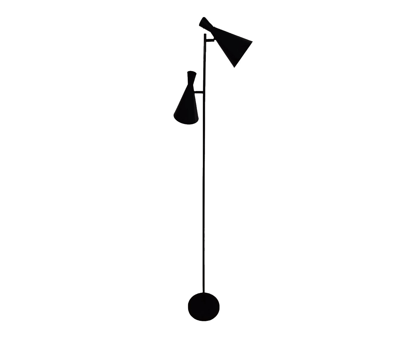 Lumin&aacute;ria de Piso Jacoba com C&uacute;pula Dupla Articulada Preta - image 0