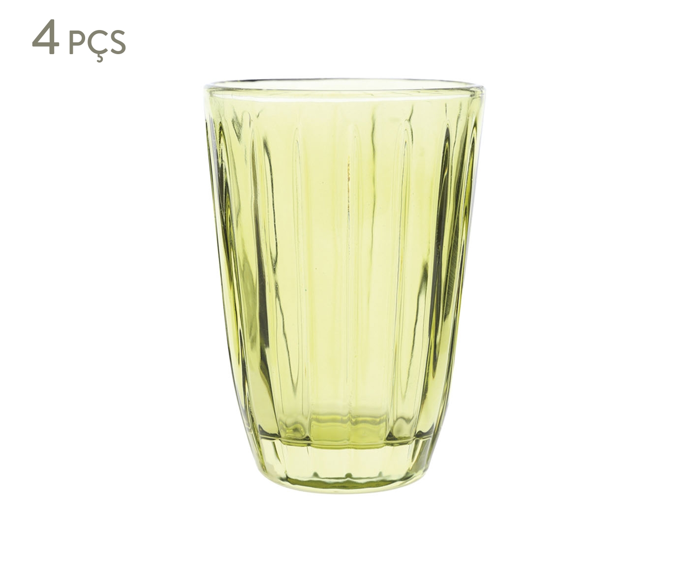 Jogo de Copos Altos Vidro Verde - 310ml - image 0