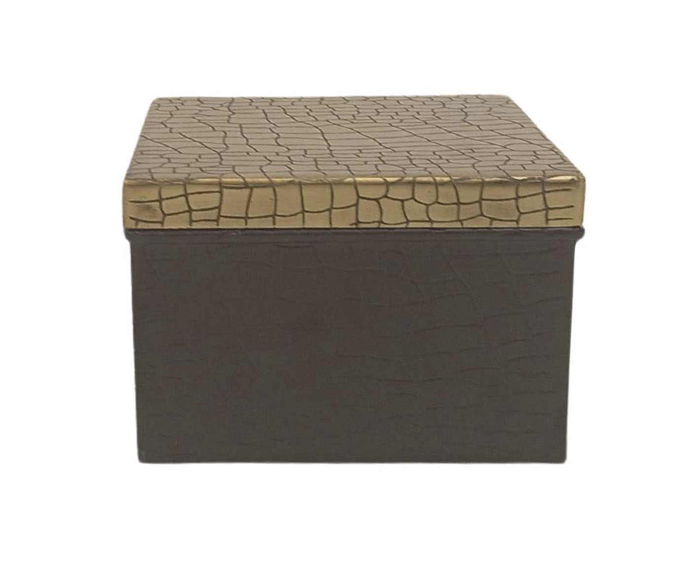 Caixa Decor Lid Dourado e Preto image number 1