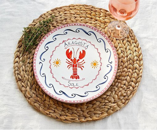 Jogo de Pratos Raso Di Mare Azul - image 1
