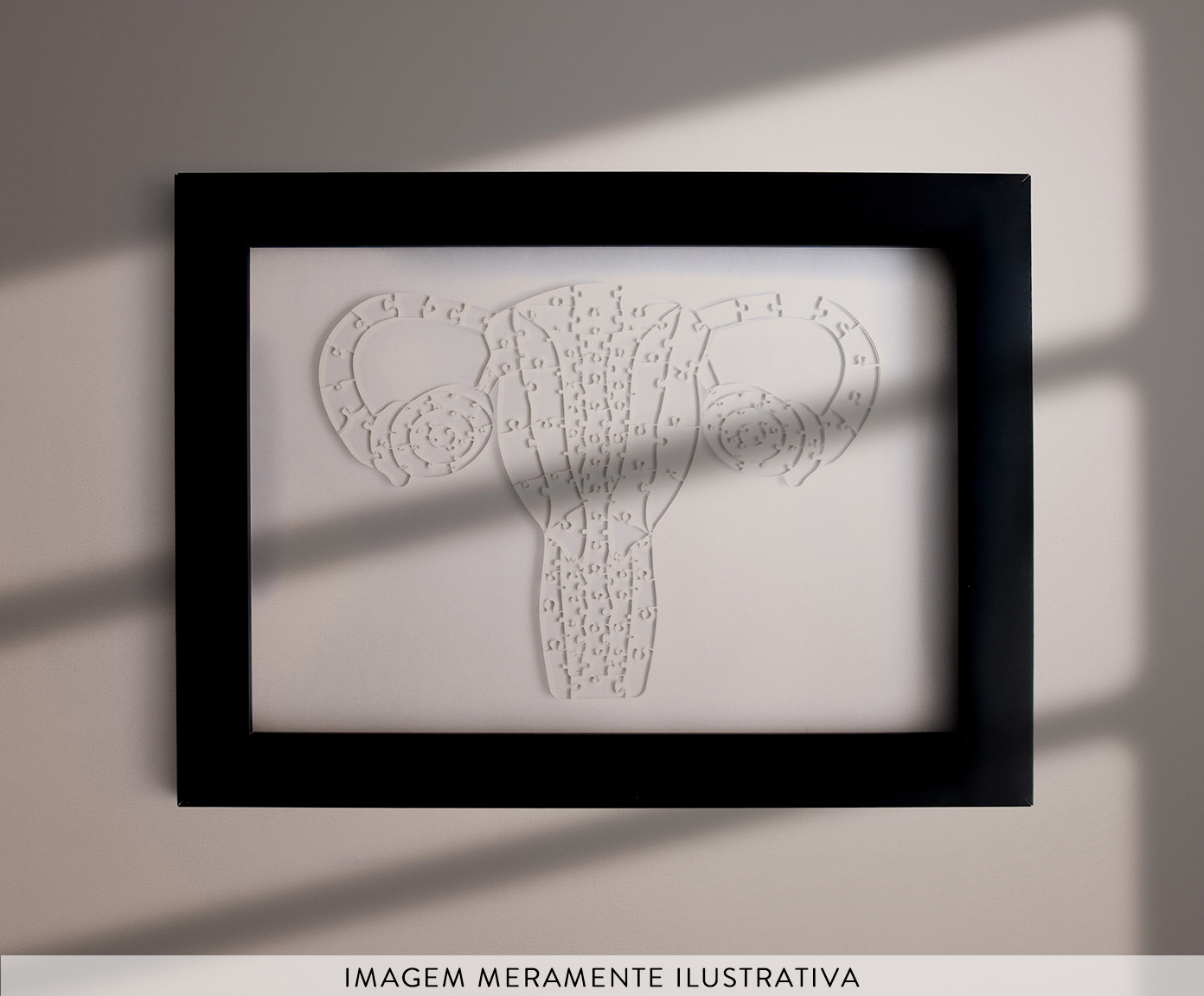 Jogo de Quebra-Cabe&ccedil;a Transparente &Uacute;tero com Moldura em Madeira Preta image number 2