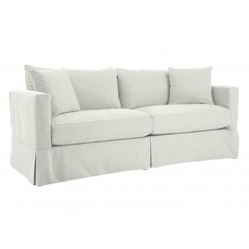 Sof&aacute; com capa de Sarja Remov&iacute;vel Aik Branco - image 1
