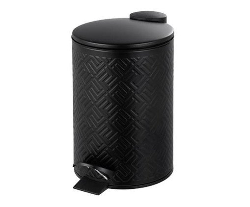 Lixeira de Metal com Pedal Mosaic Preto image number 0
