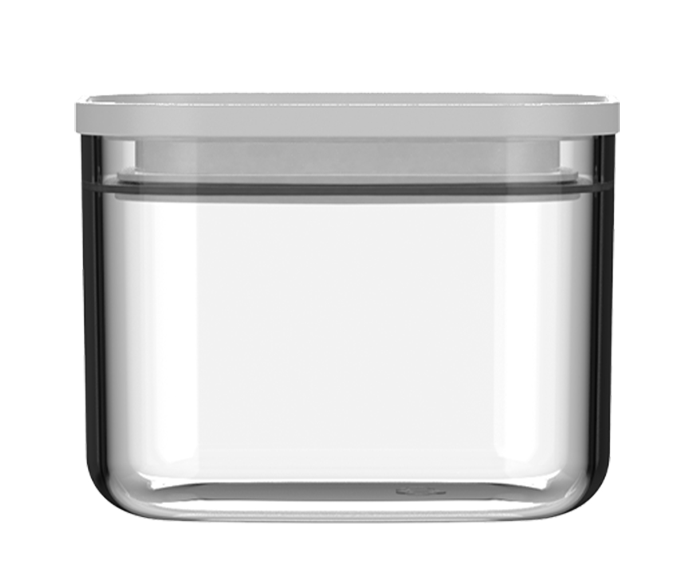 Pote Herm&eacute;tico Quadrado Duo Lock Branco Fechado Branco image number 2