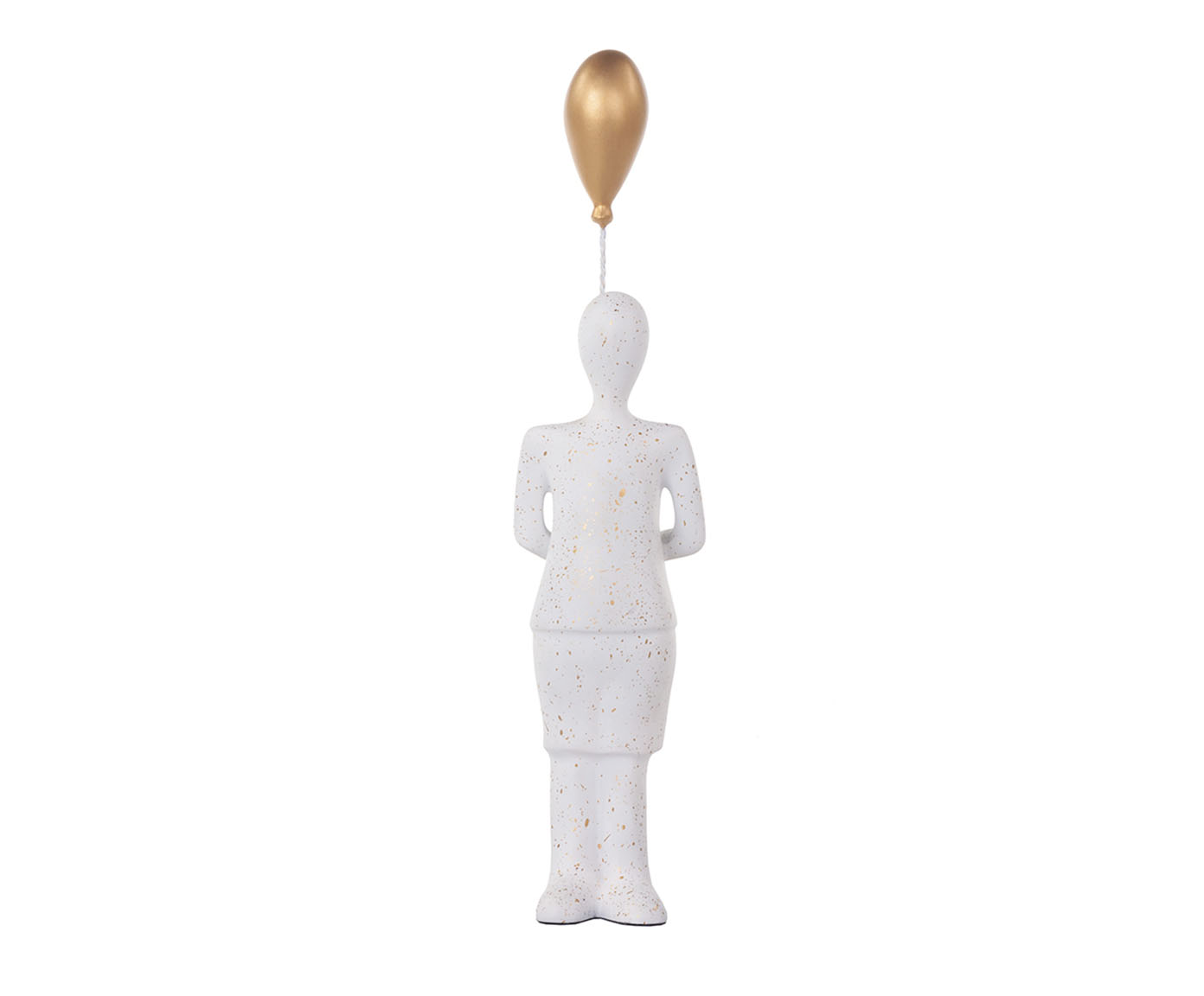 Adorno Menino Bal&atilde;o Flocado Dourado - image 0