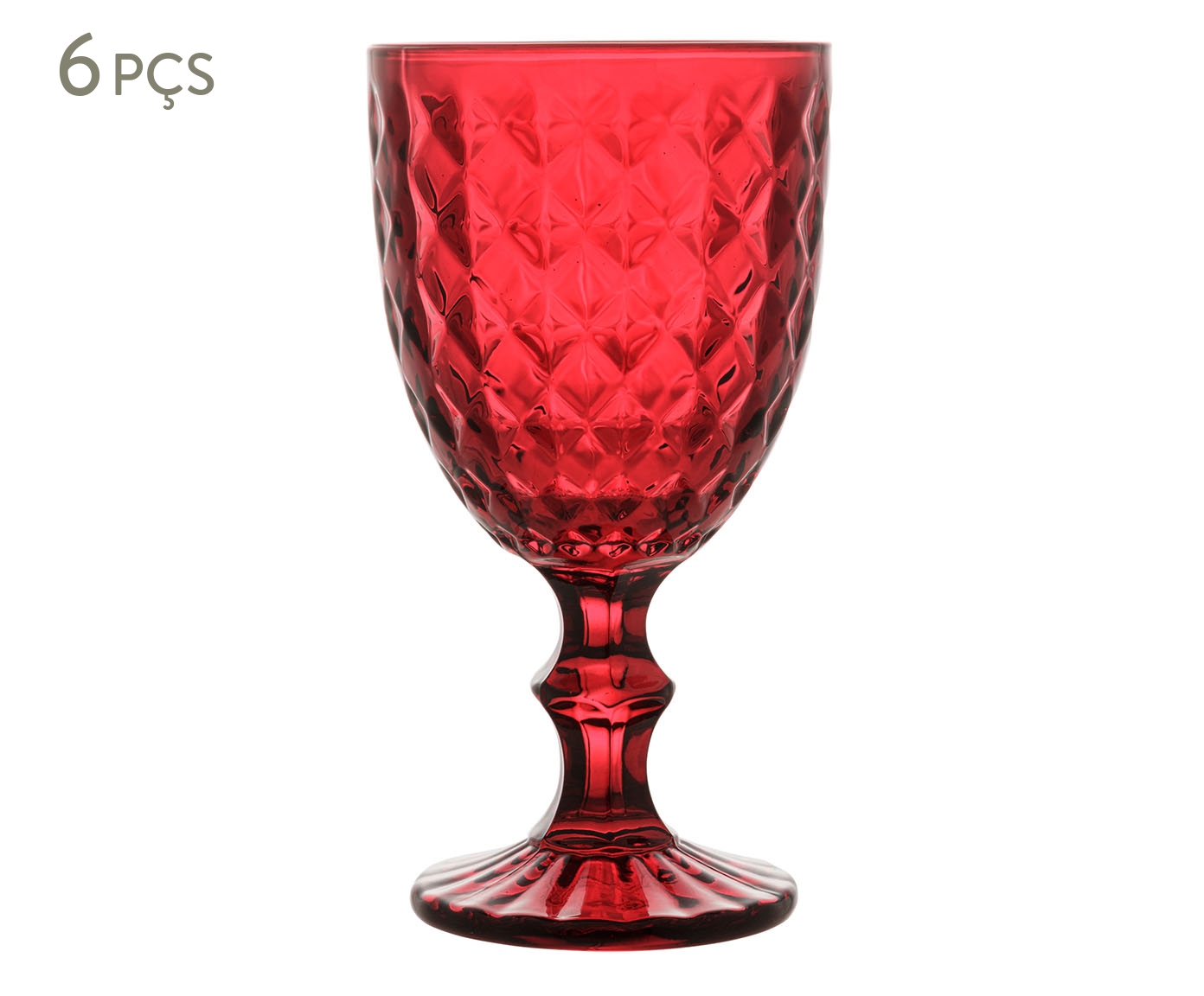 Jogo de Ta&ccedil;as para &Aacute;gua Roman Vermelho image number 0