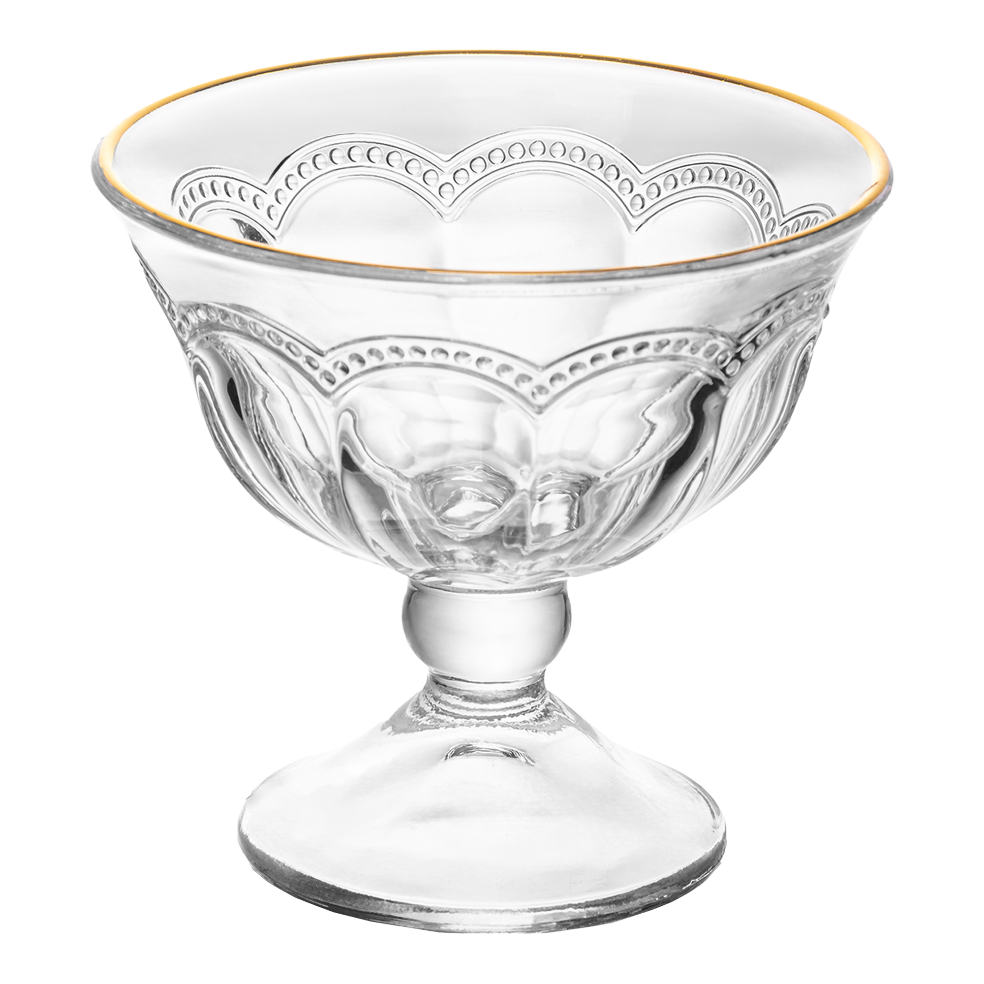 Jogo de Ta&ccedil;as para Sobremesa Belle Epoque Fio Dourado image number 2