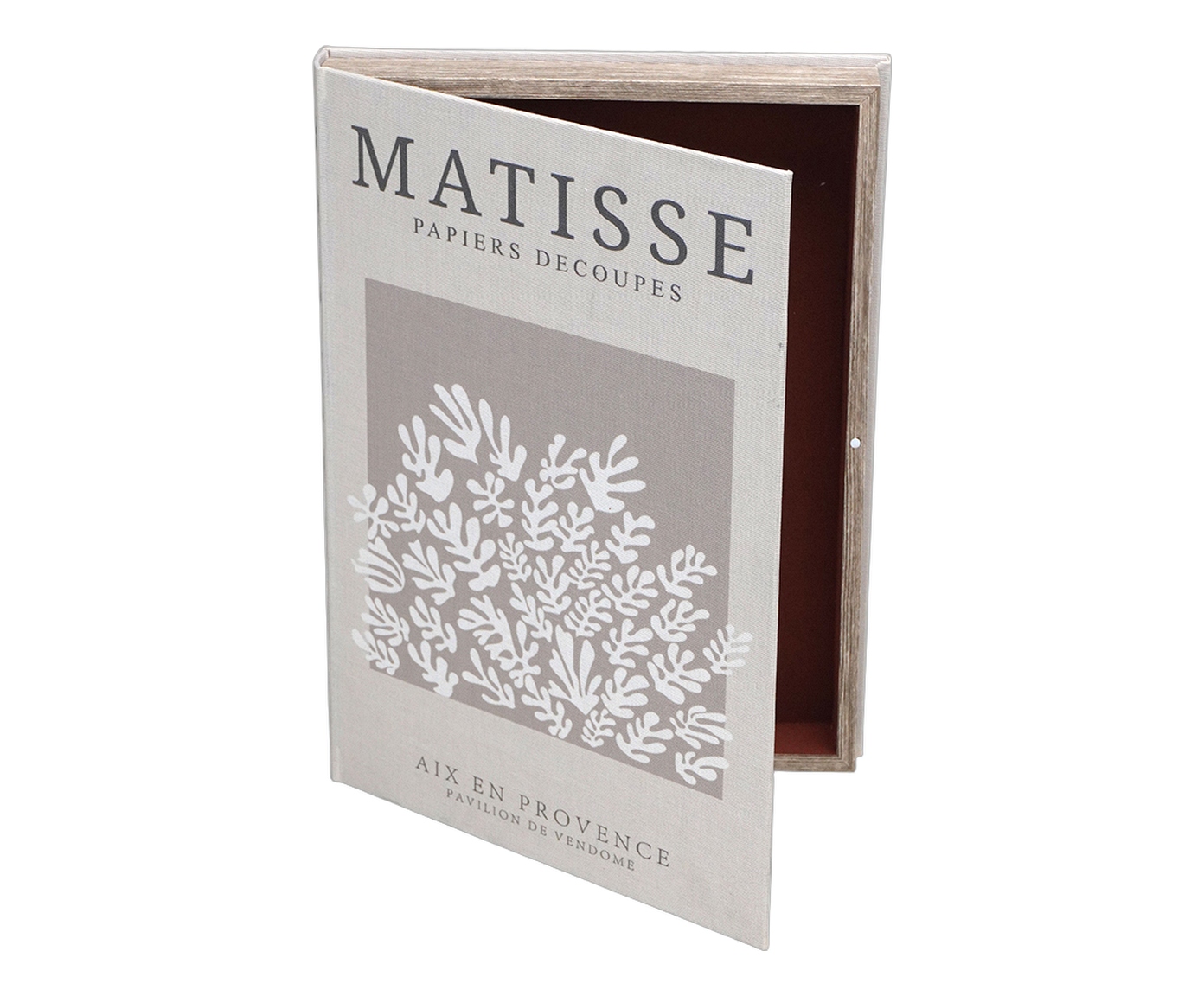 Caixa Decorativa Livro Matisse Marrom e Off-white - image 1