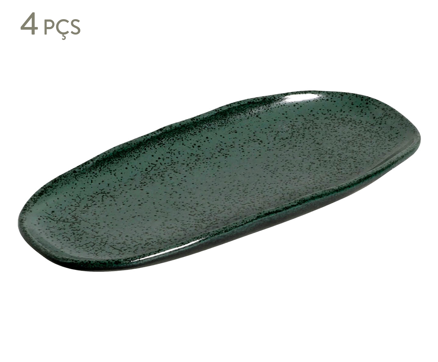 Jogo de Travessas Oval Rasa Pequena Greenery Verde image number 0