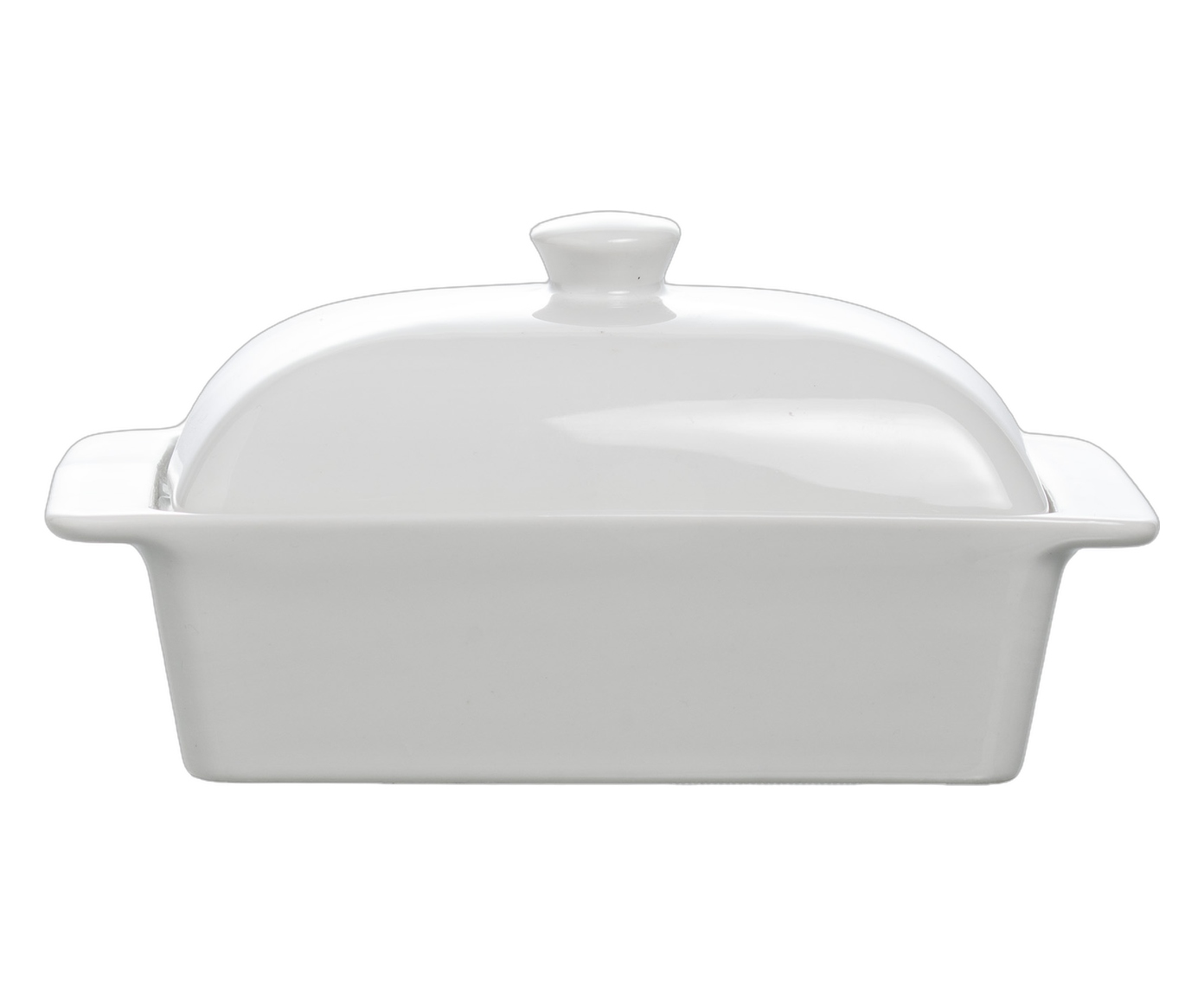 Manteigueira Blanc com tampa em porcelana branco - image 0