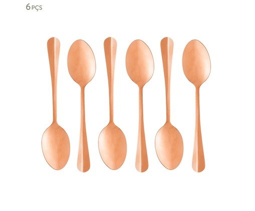 Jogo de Colheres para Mesa em Inox Tuca - Ros&eacute; image number 0