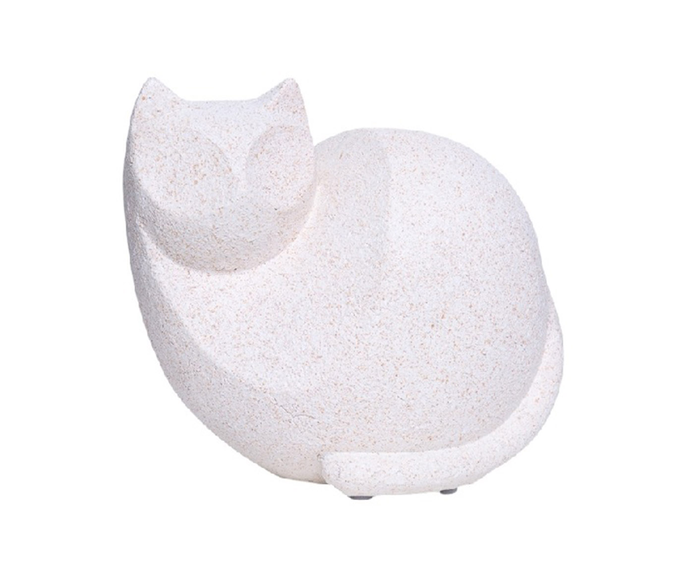 Escultura Gato Areia Branco image number 0