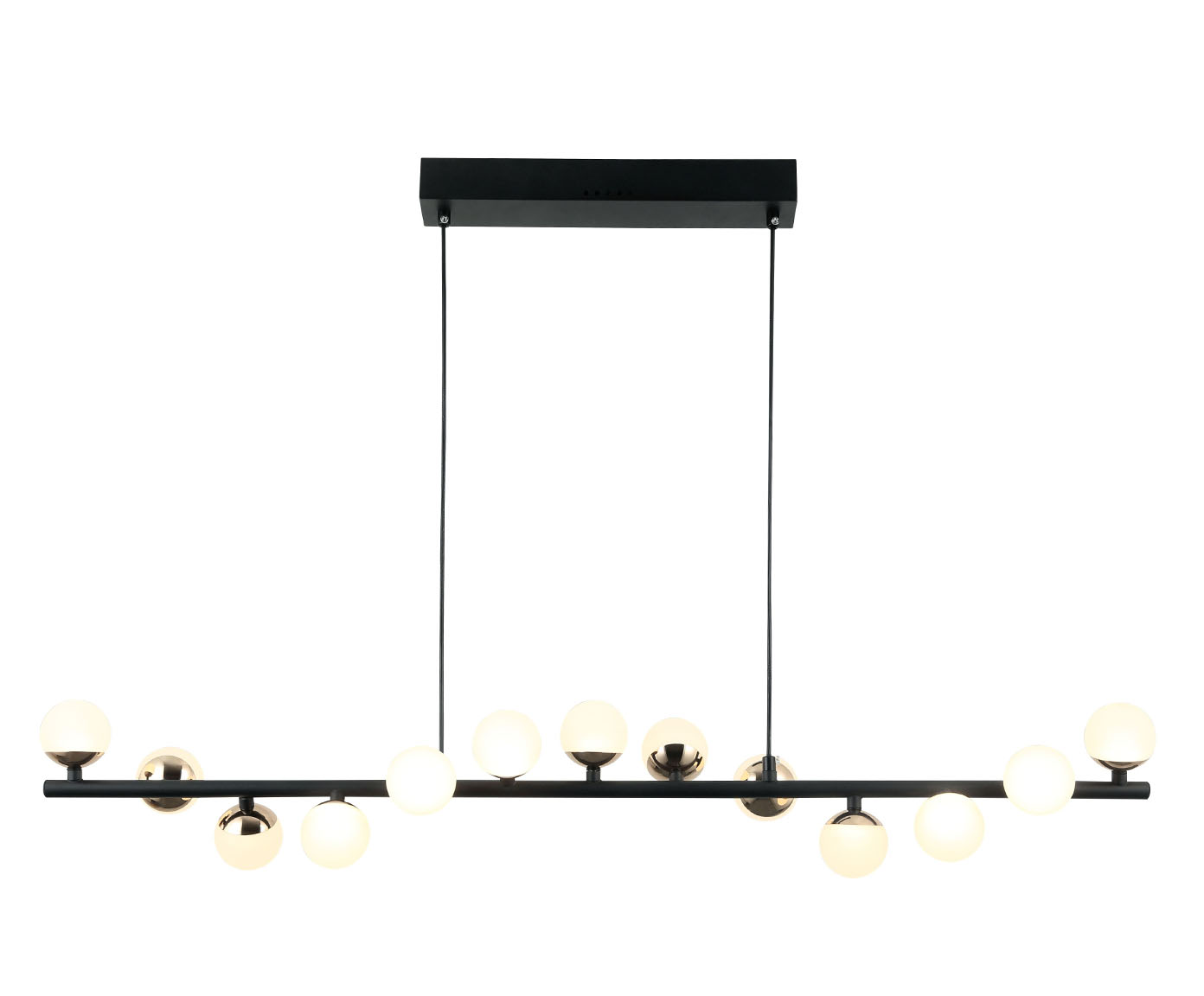 Pendente Fuxico Preto e Dourado Bivolt image number 0