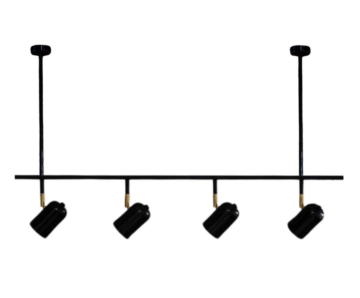 Trilho de Teto Ewa com 4 Spots com Extensor Preto - image 0