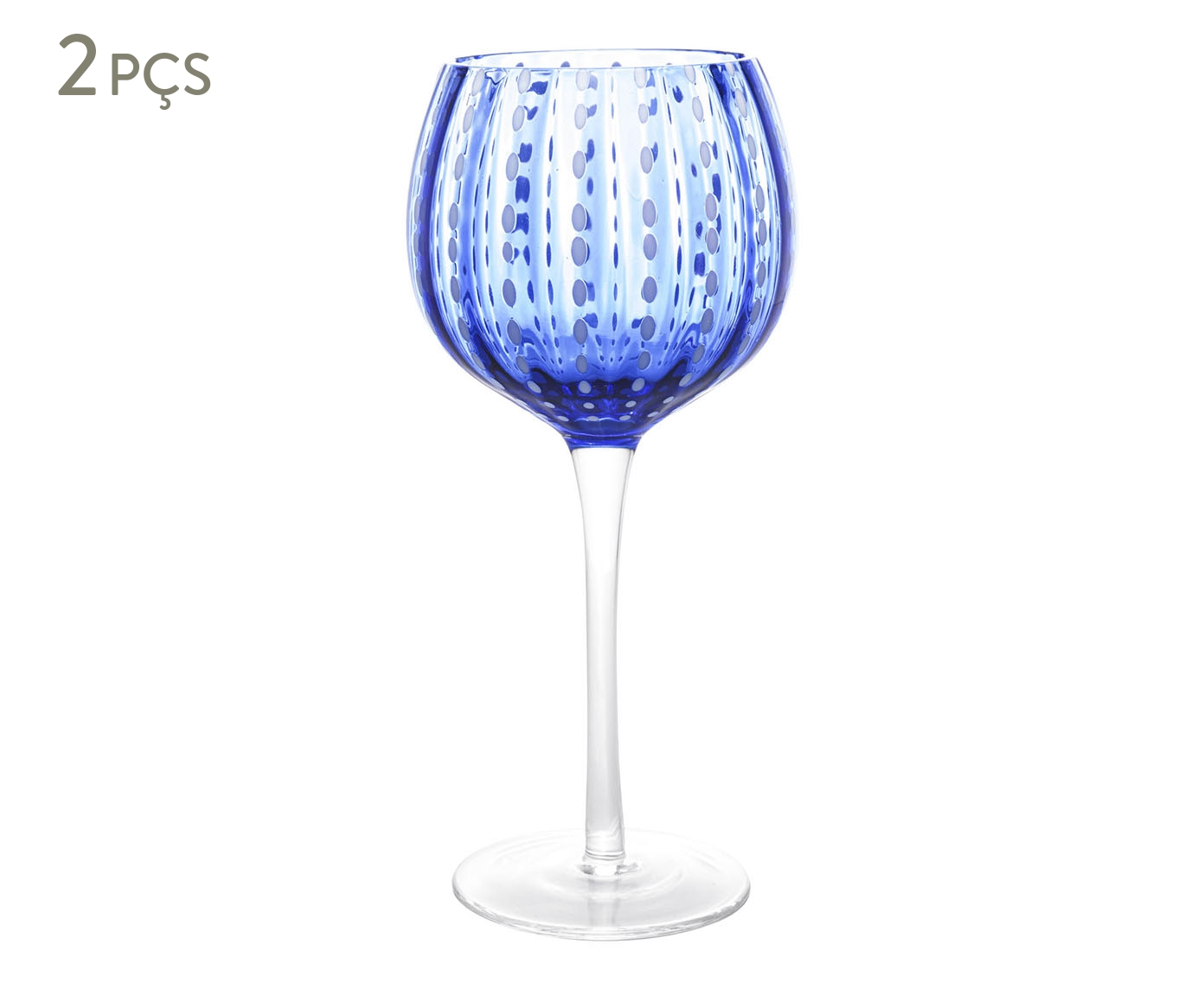 Jogo de Ta&ccedil;as para Vinho Orqu&iacute;dea Azul image number 0