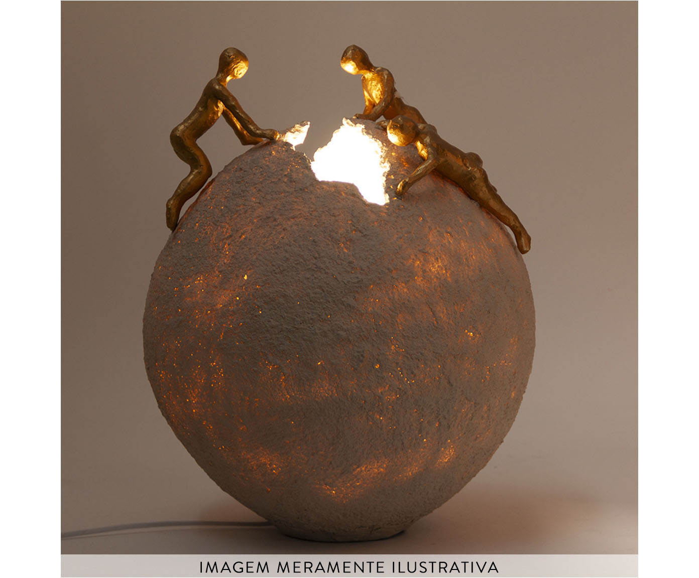 Lumin&aacute;ria de Mesa Explora&ccedil;&atilde;o Dourado&nbsp; - Bivolt - image 1