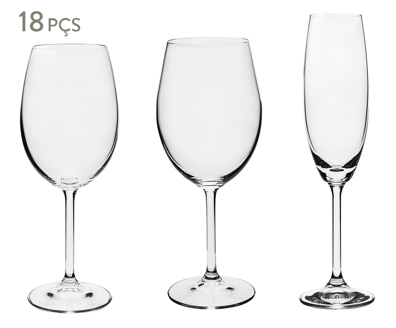 Jogo de Ta&ccedil;as em Cristal Ecol&oacute;gico Gastro - image 0
