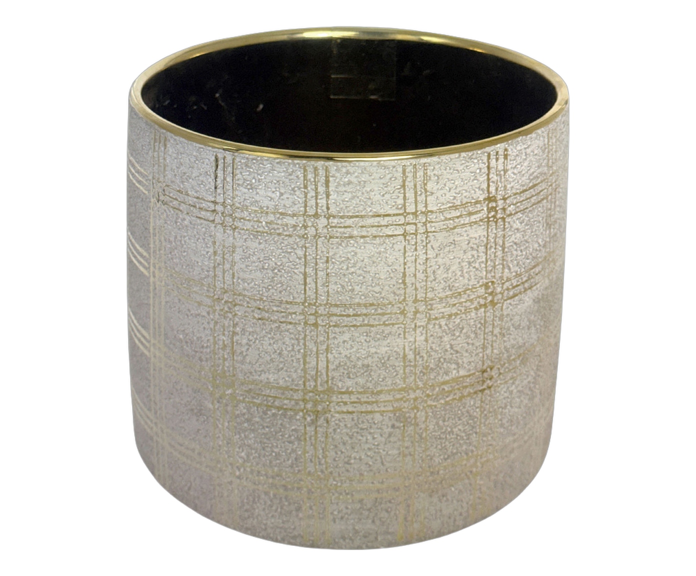 Cachepot Decorativo Bloomy Dourado e Marrom image number 0