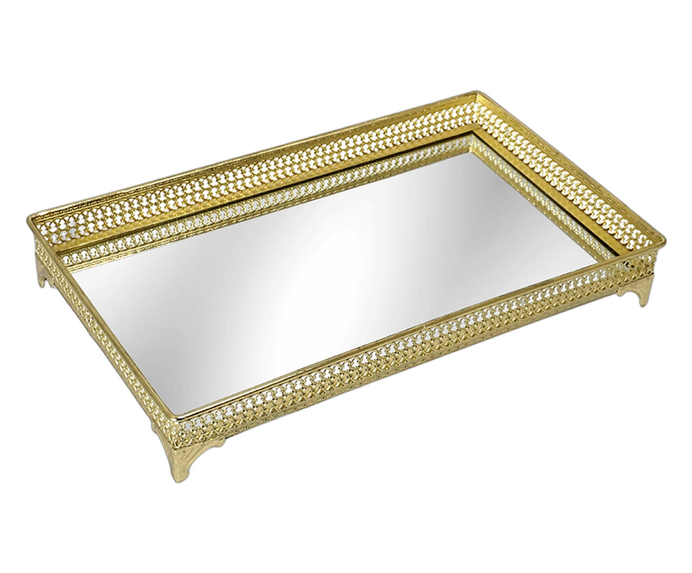 Bandeja Decorativa Lunor Dourado image number 0