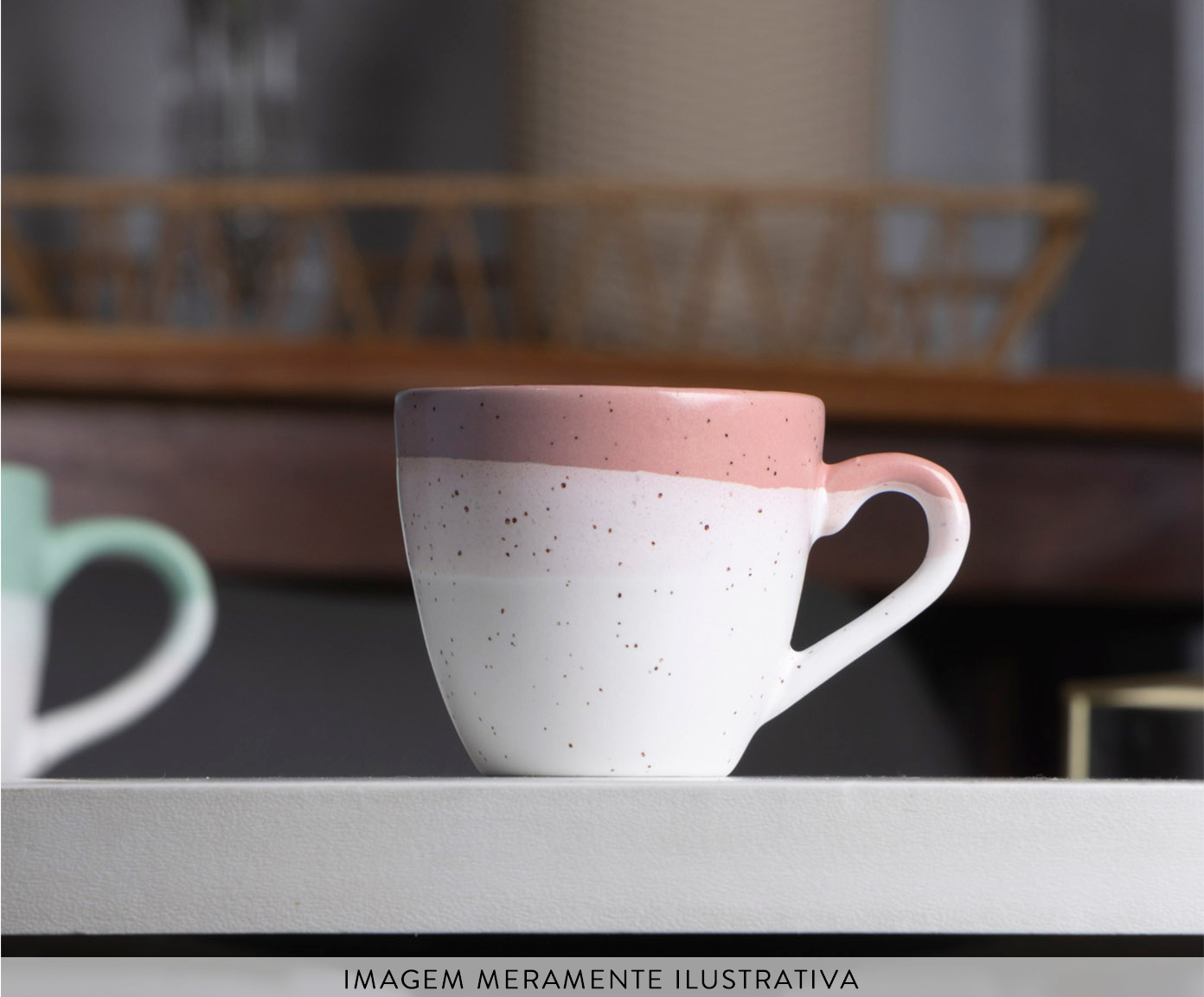 Caneca de Cer&acirc;mica Ombr&eacute; Rosa image number 3