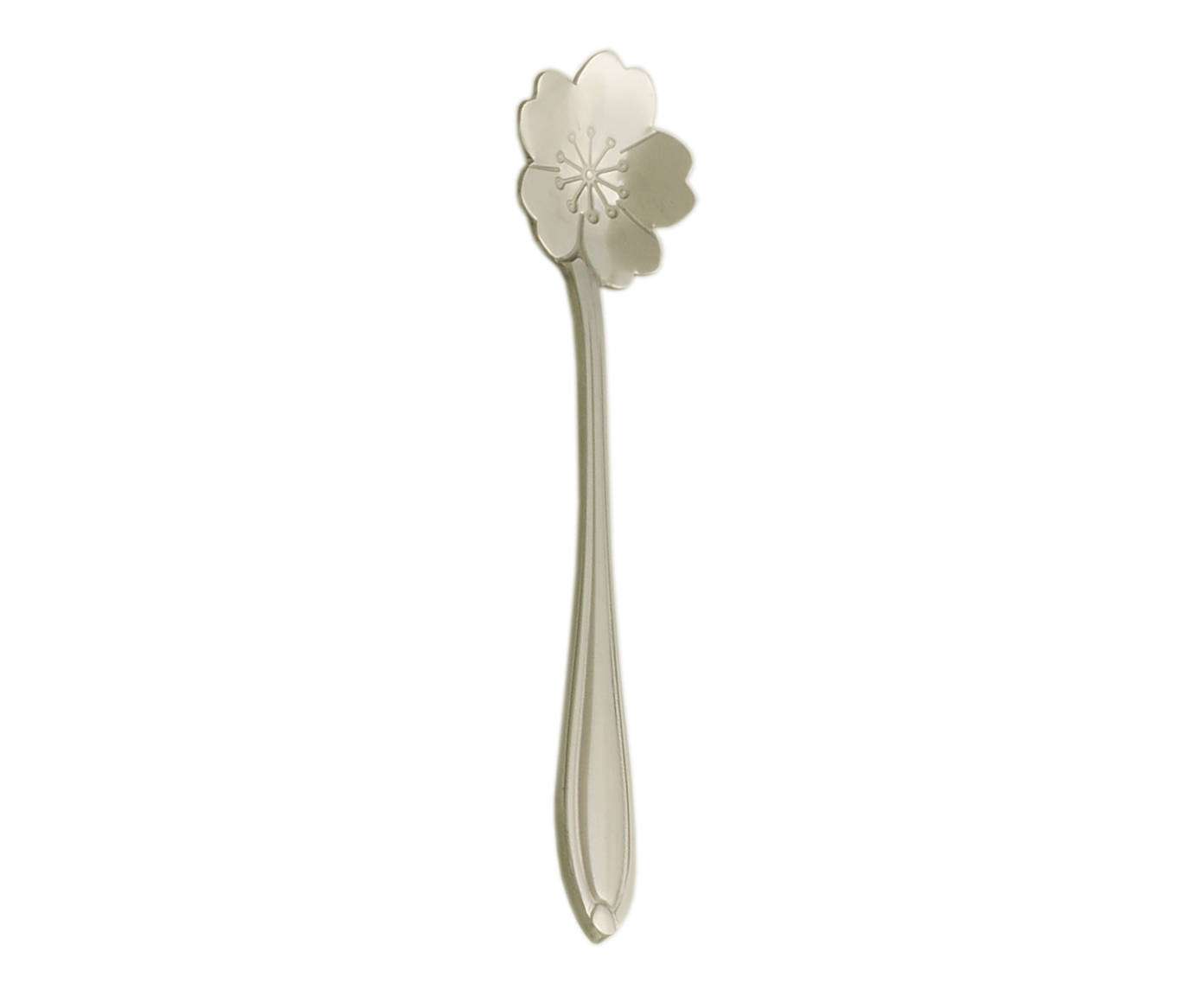 Jogo de Colheres para Ch&aacute; Flores Rose Prateada image number 2