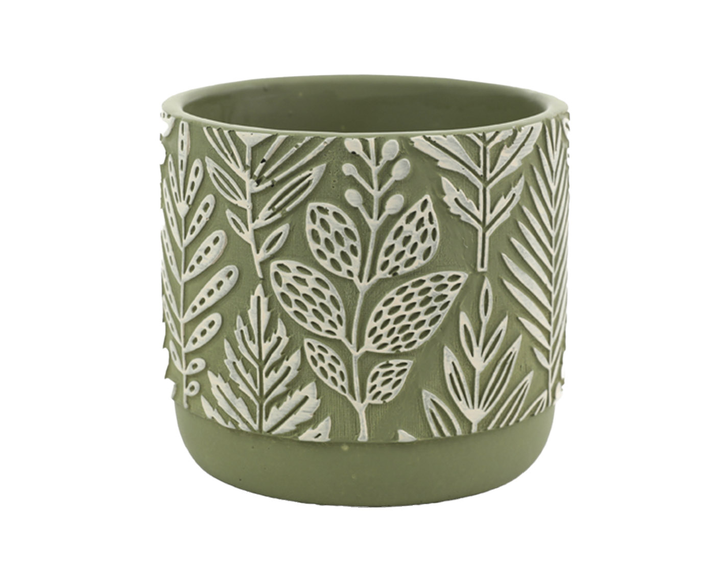 Cachepot Foliage Verde Pequeno image number 0