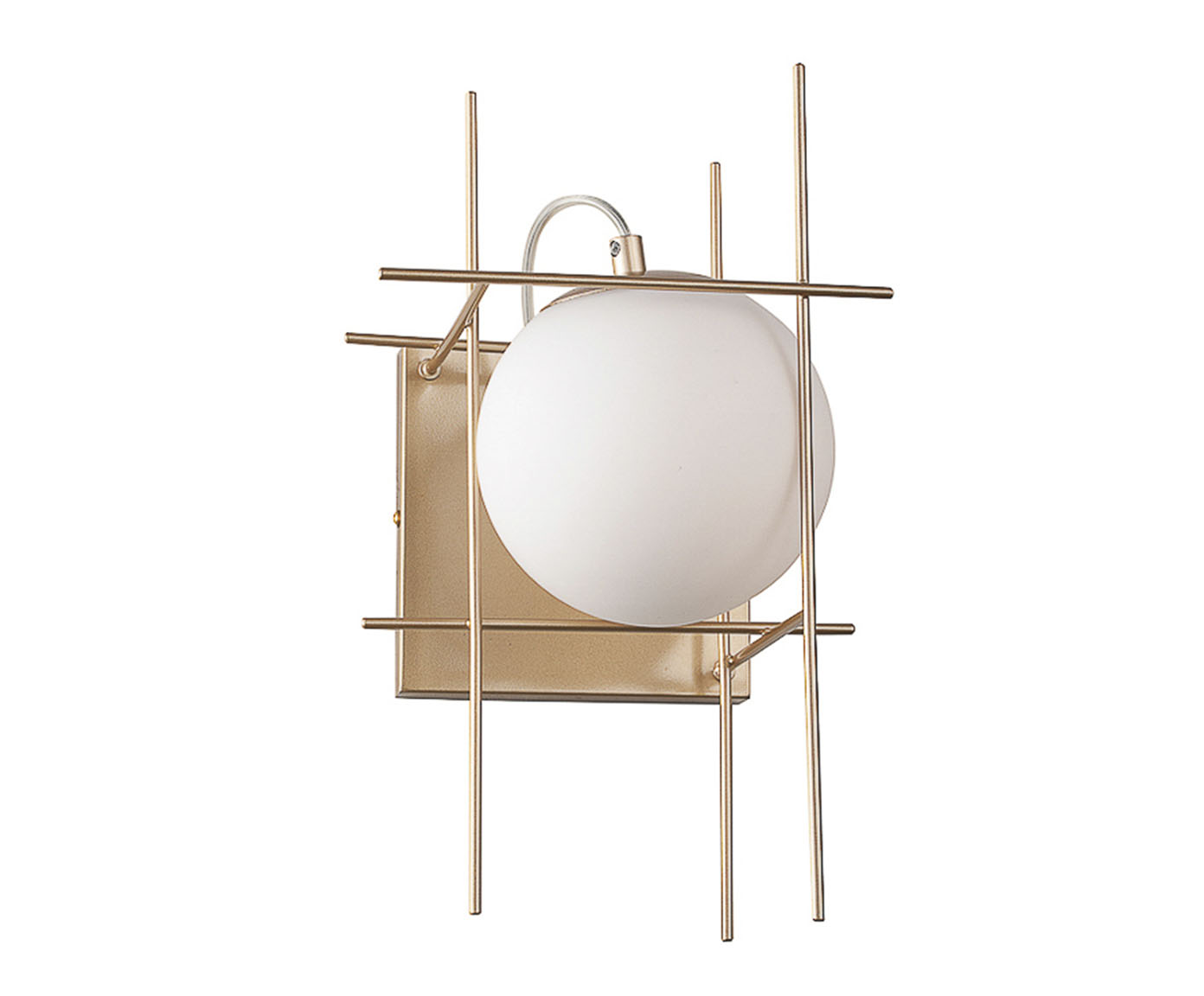 Arandela 25W Dix Dourado e Branco Bivolt image number 0