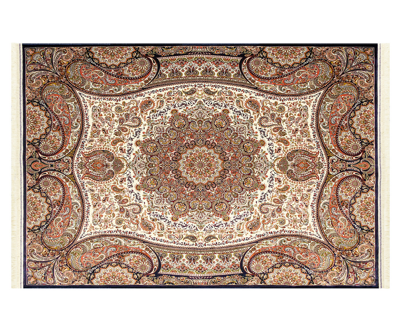 Tapete Turco Hasankeyf Creme e Navy - image 0
