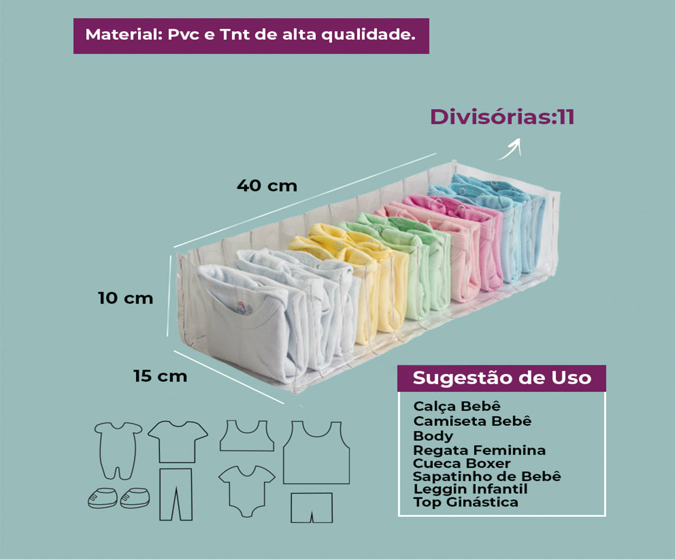 Jogo de Organizadores Completo Premium Beb&ecirc; image number 2