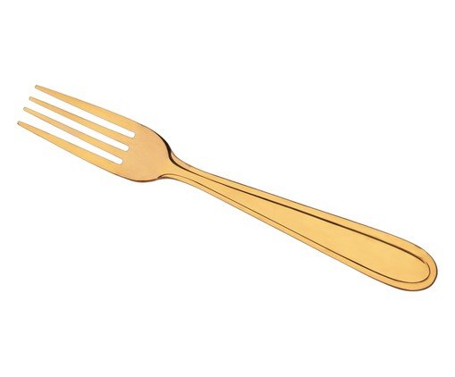 Jogo de Garfos para Sobremesa Gastro Dourado image number 1