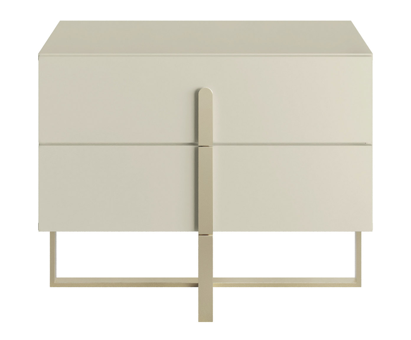 Mesa de Cabeceira Auri Frap&ecirc; e Dourado - image 0