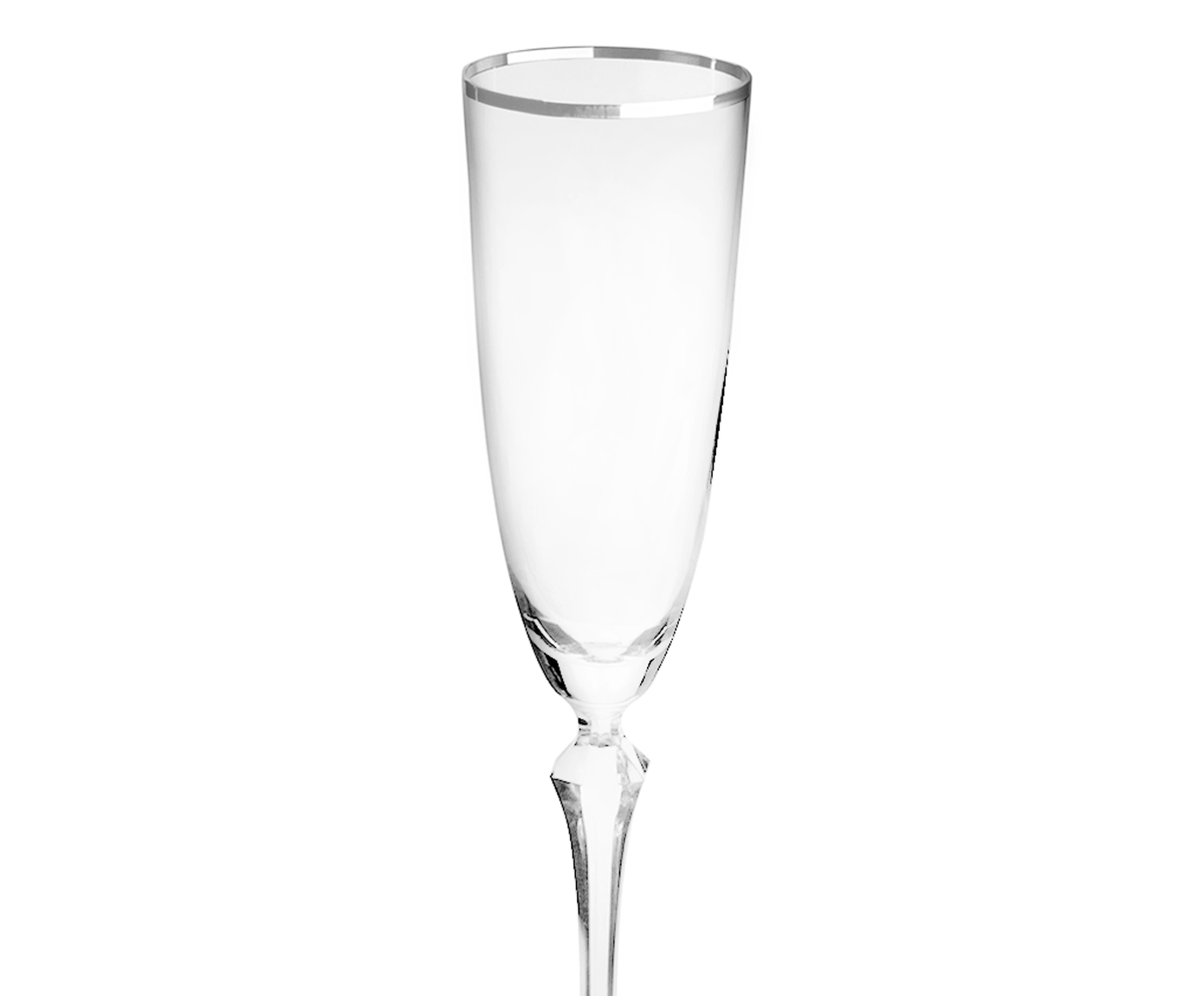 Jogo de Ta&ccedil;as para Champanhe em Cristal Elizabeth Silver image number 1