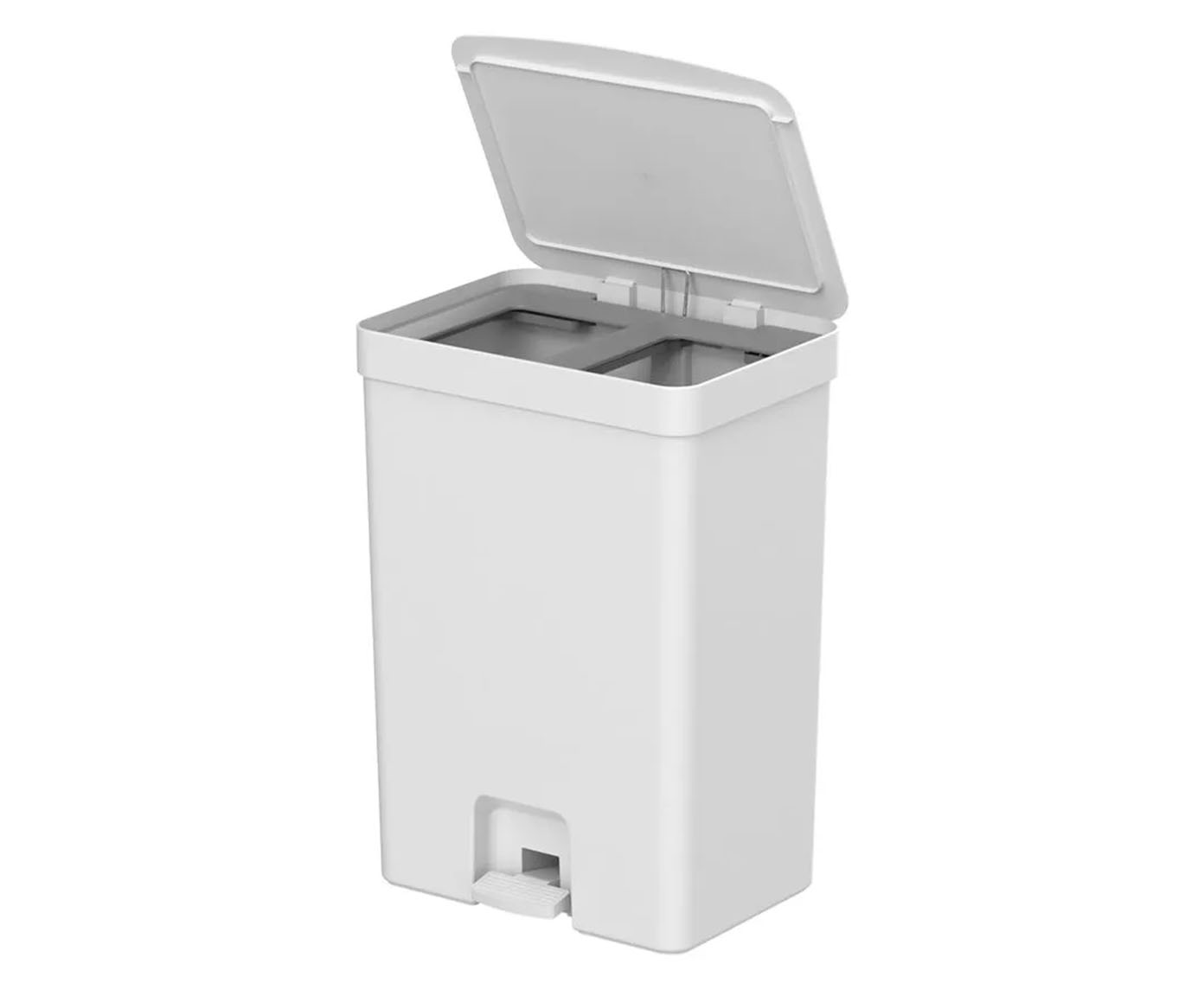 Lixeira de Pedal Trium I Dupla Branco - image 0