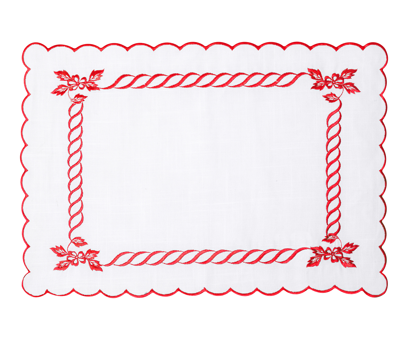 Lugar Americano Kalli - Branco e Vermelho image number 0