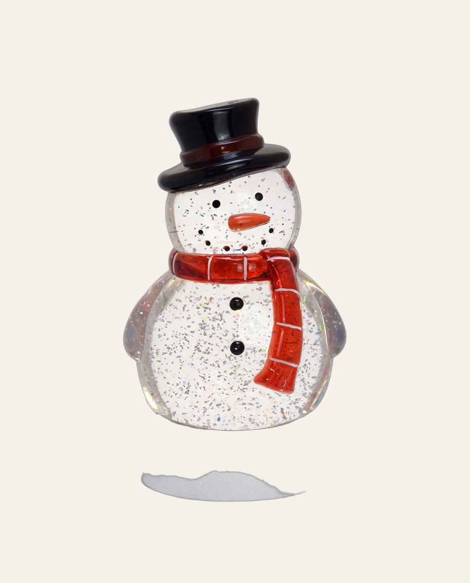 Globo de Neve Natalino Boneco de Neve Cartola image number 3