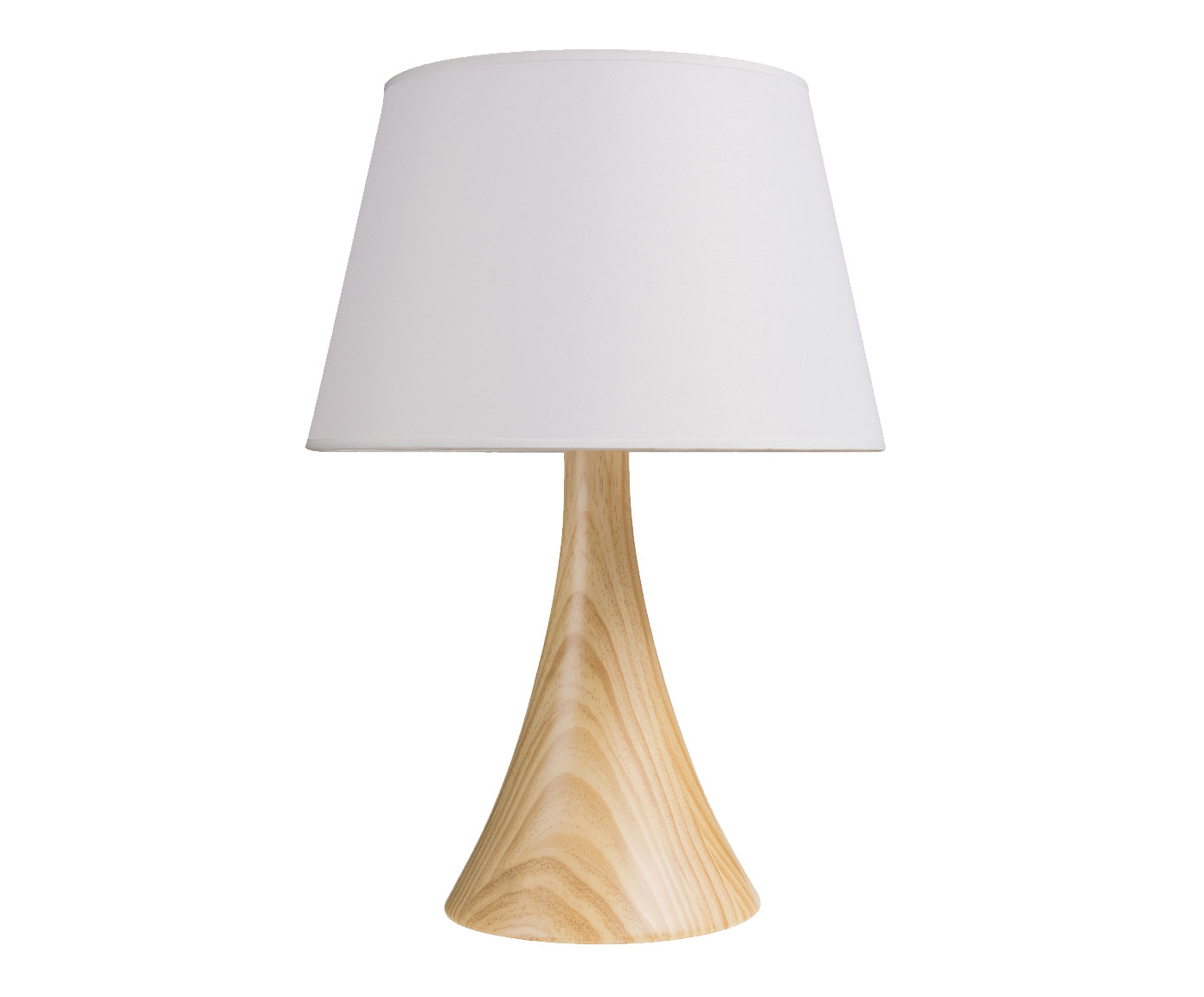 Abajur Isa Madeira Natural C&uacute;pula Off White - image 0