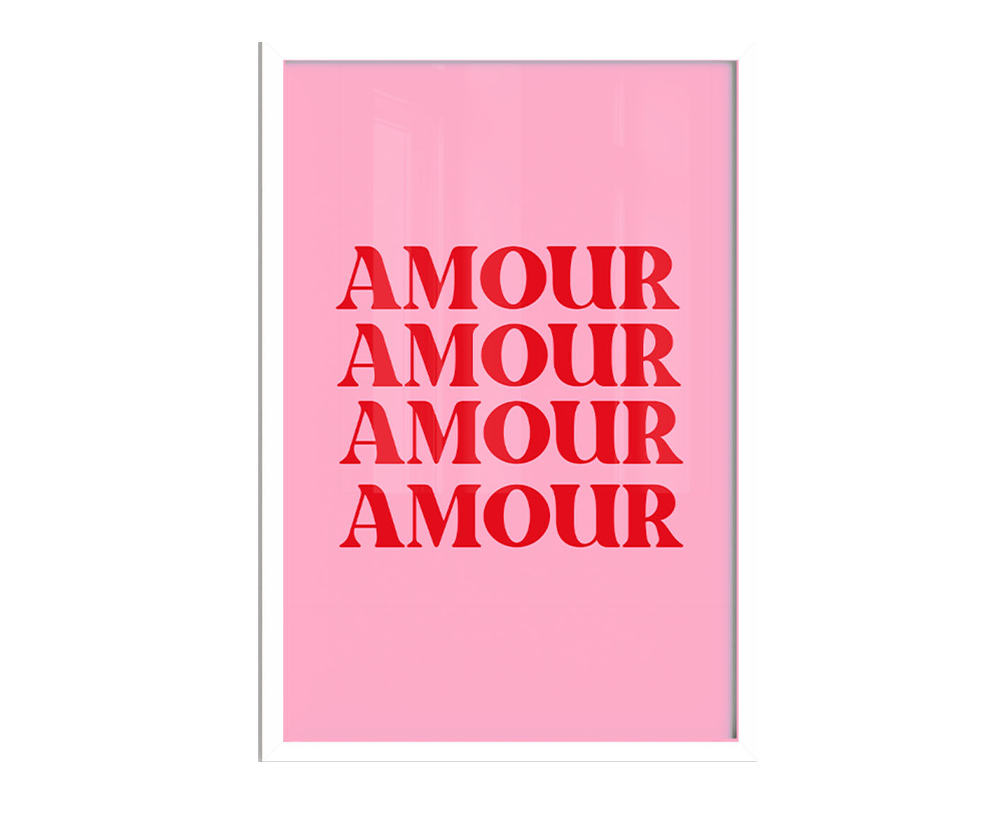 Quadro Amour com Moldura Branca image number 1