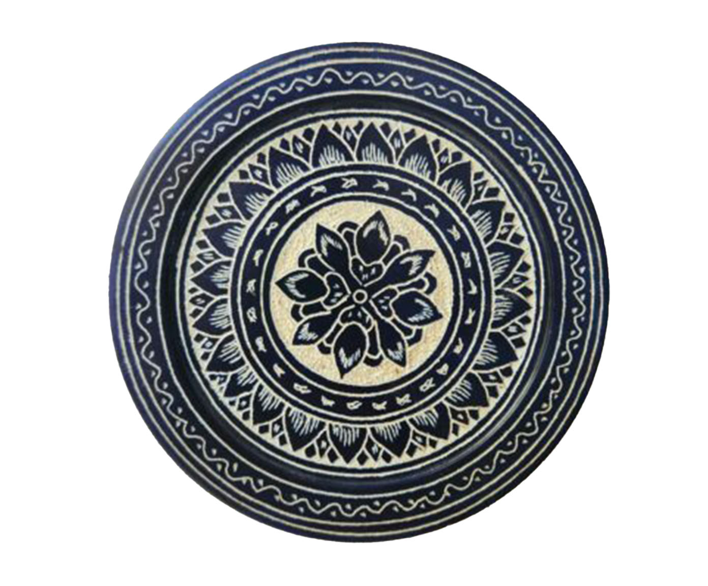 Mandala em Pedra Sab&atilde;o M&eacute;dia - Azul image number 0