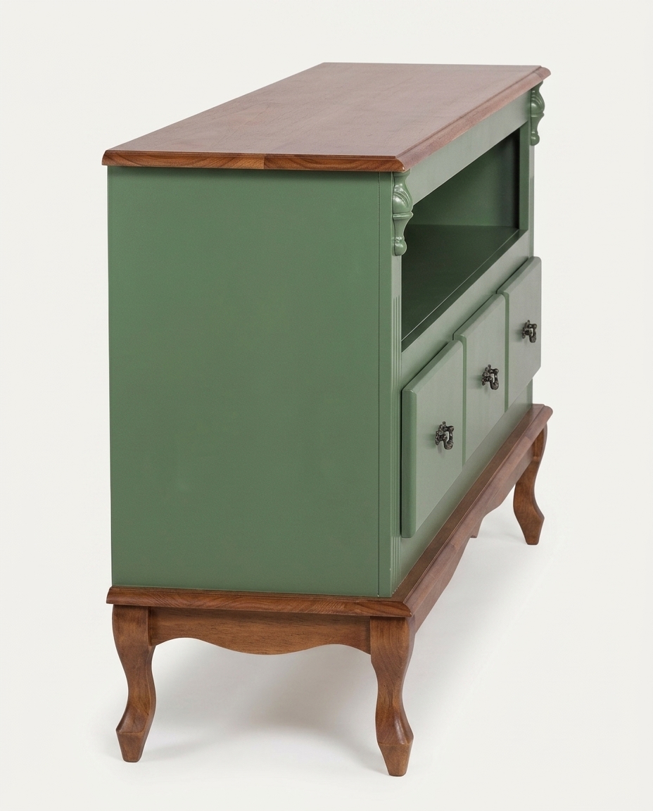 Rack Greiz Verde Kalle e Imbuia Glaser image number 4