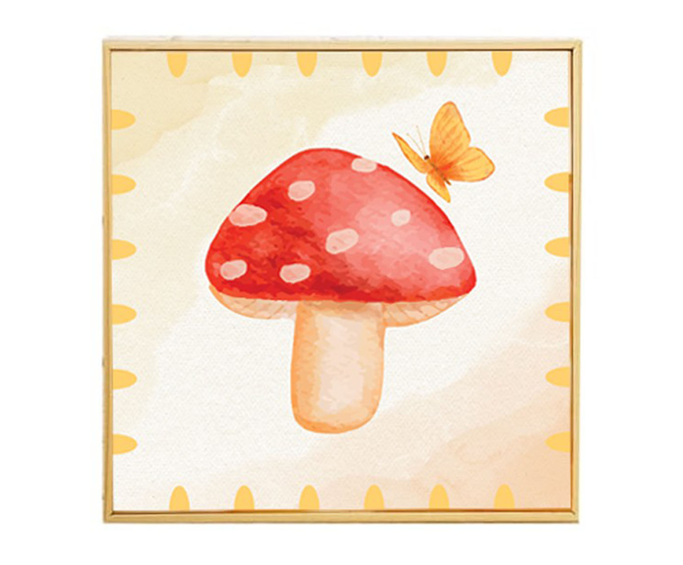 Quadro Cogumelo Vermelho e Bege image number 0