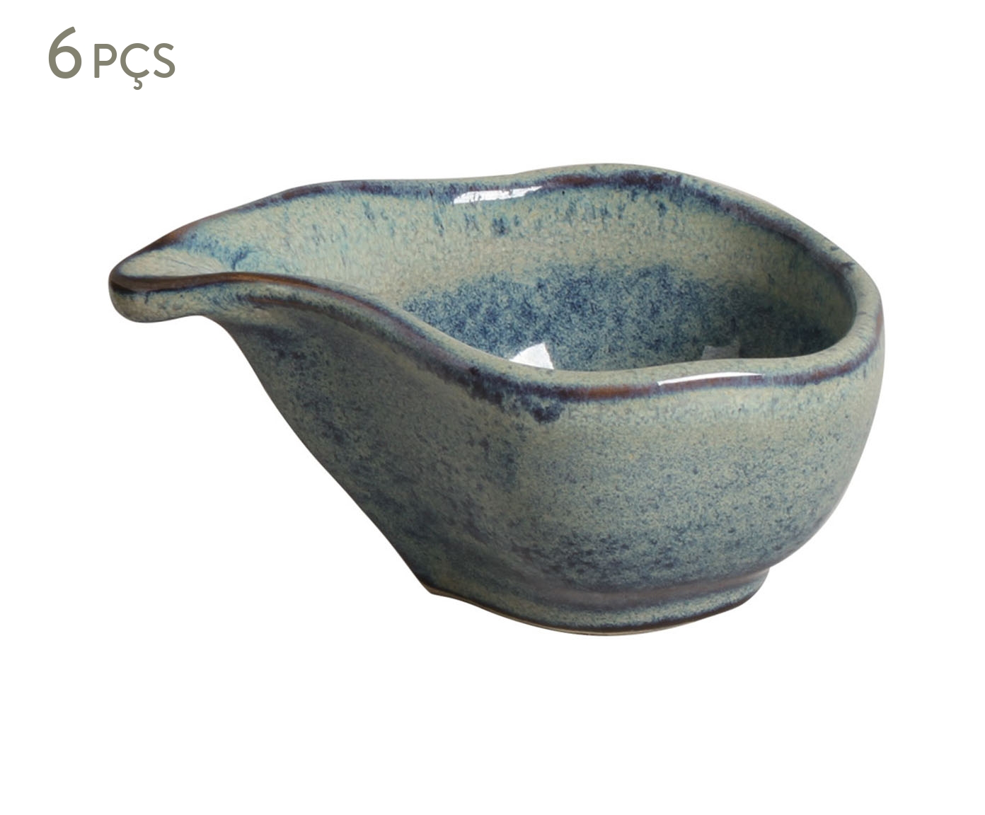 Jogo de Molheiras Oval Org&acirc;nico Titanium Azul - image 0