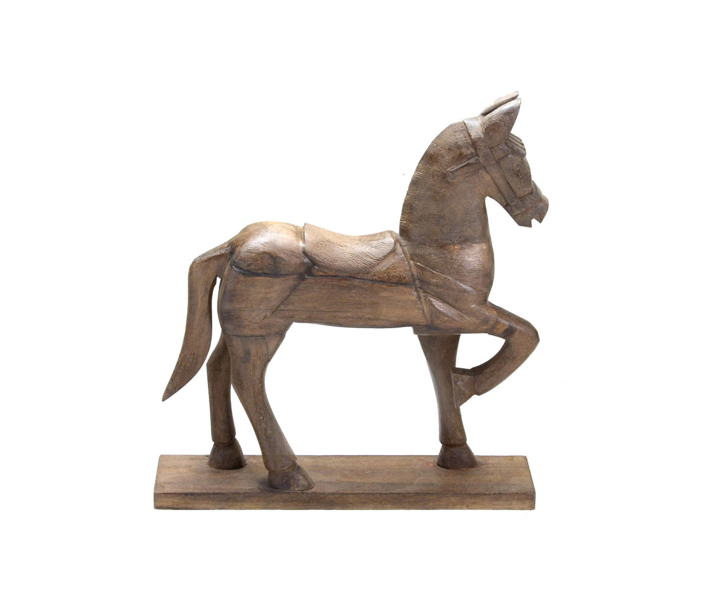 Adorno Cavalo em Madeira - Marrom Escuro image number 0