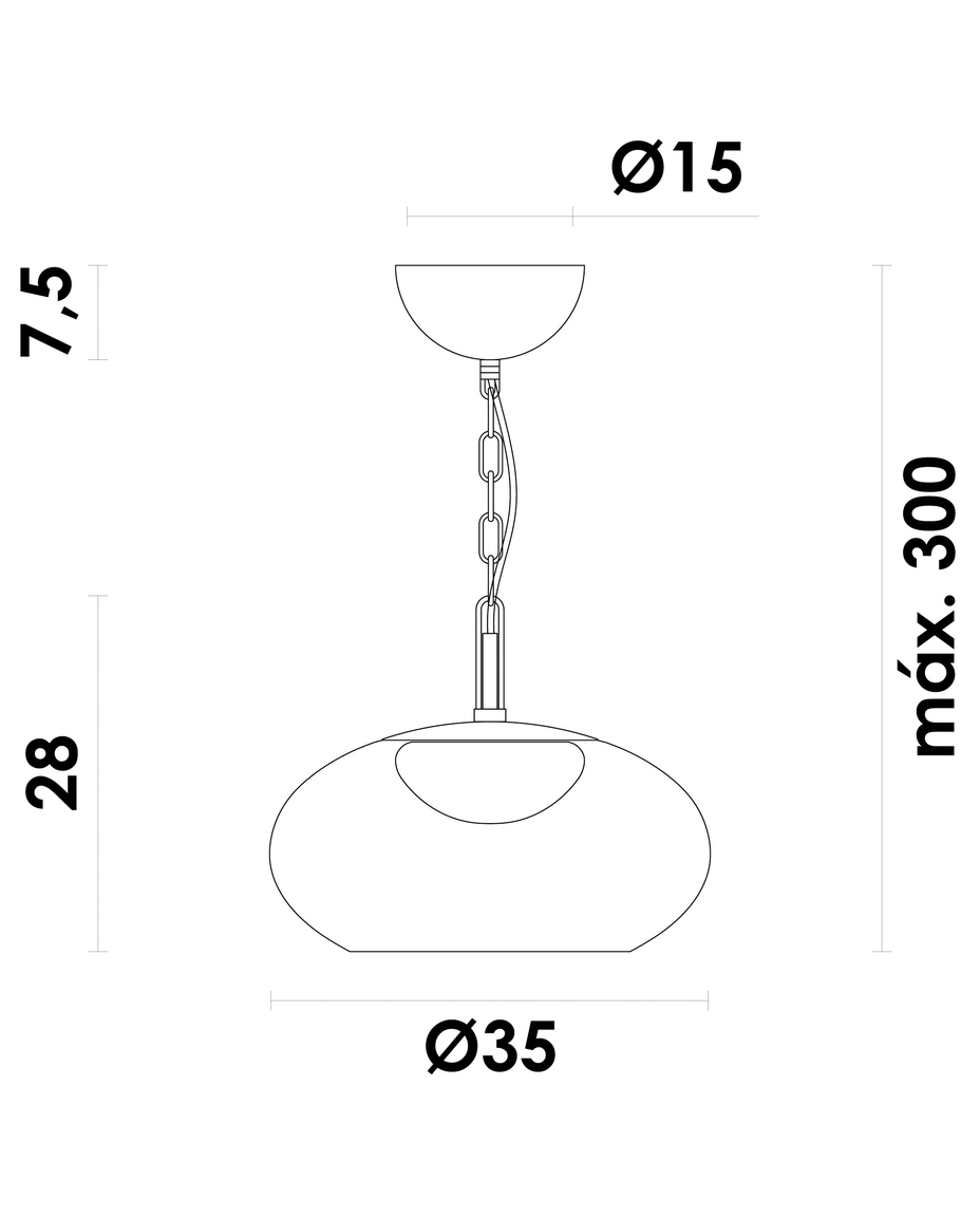 Pendente em Led Celeste Natural image number 3