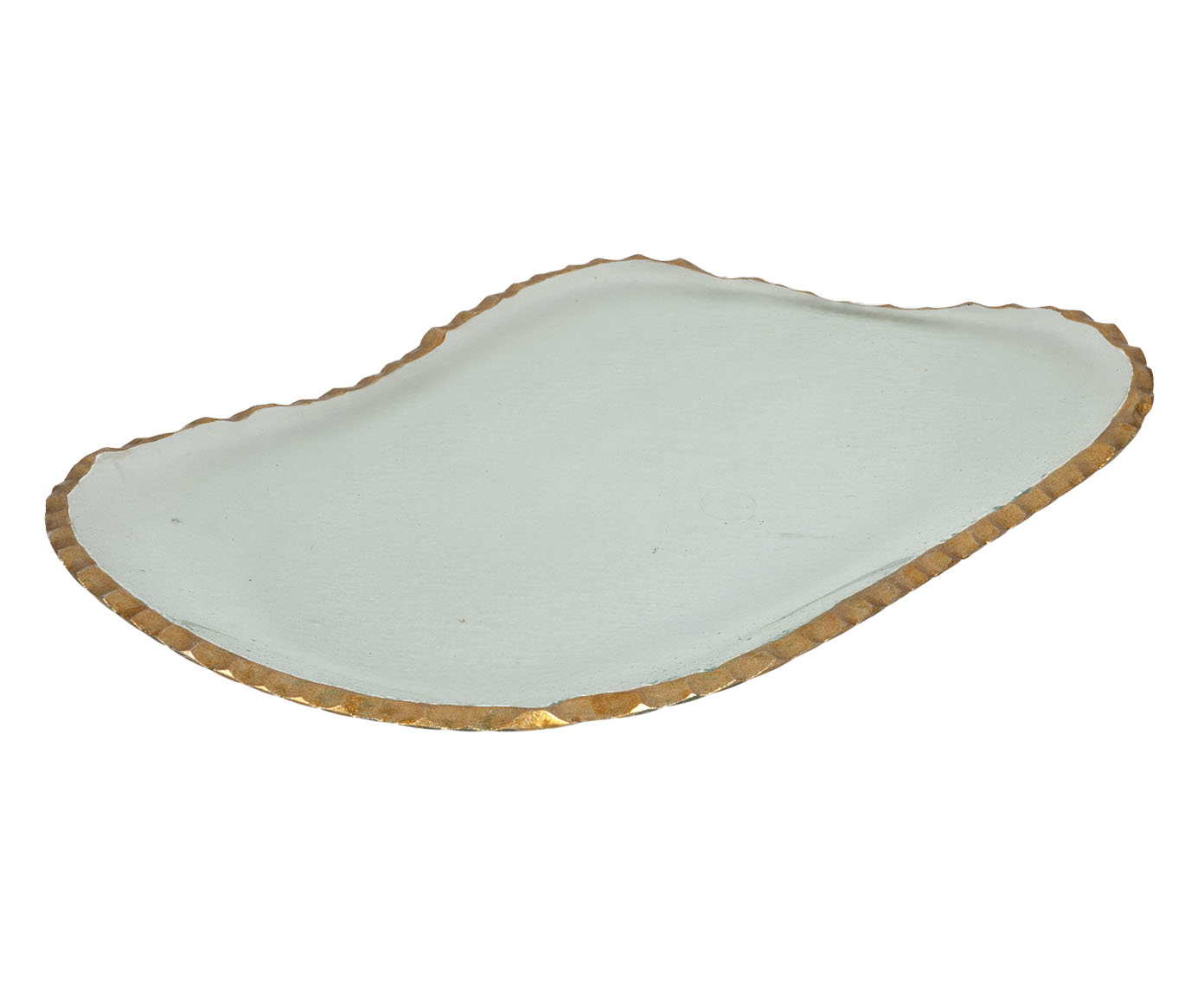 Centro de Mesa Org&acirc;nico Transparente com Borda Dourado III image number 0