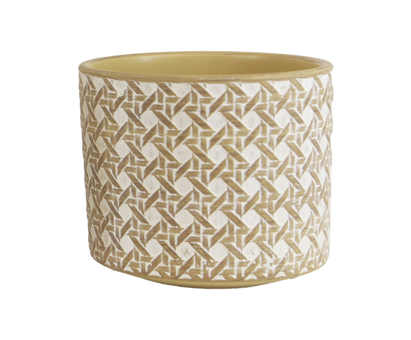 Vaso Quadri Marrom e Branco image number 0