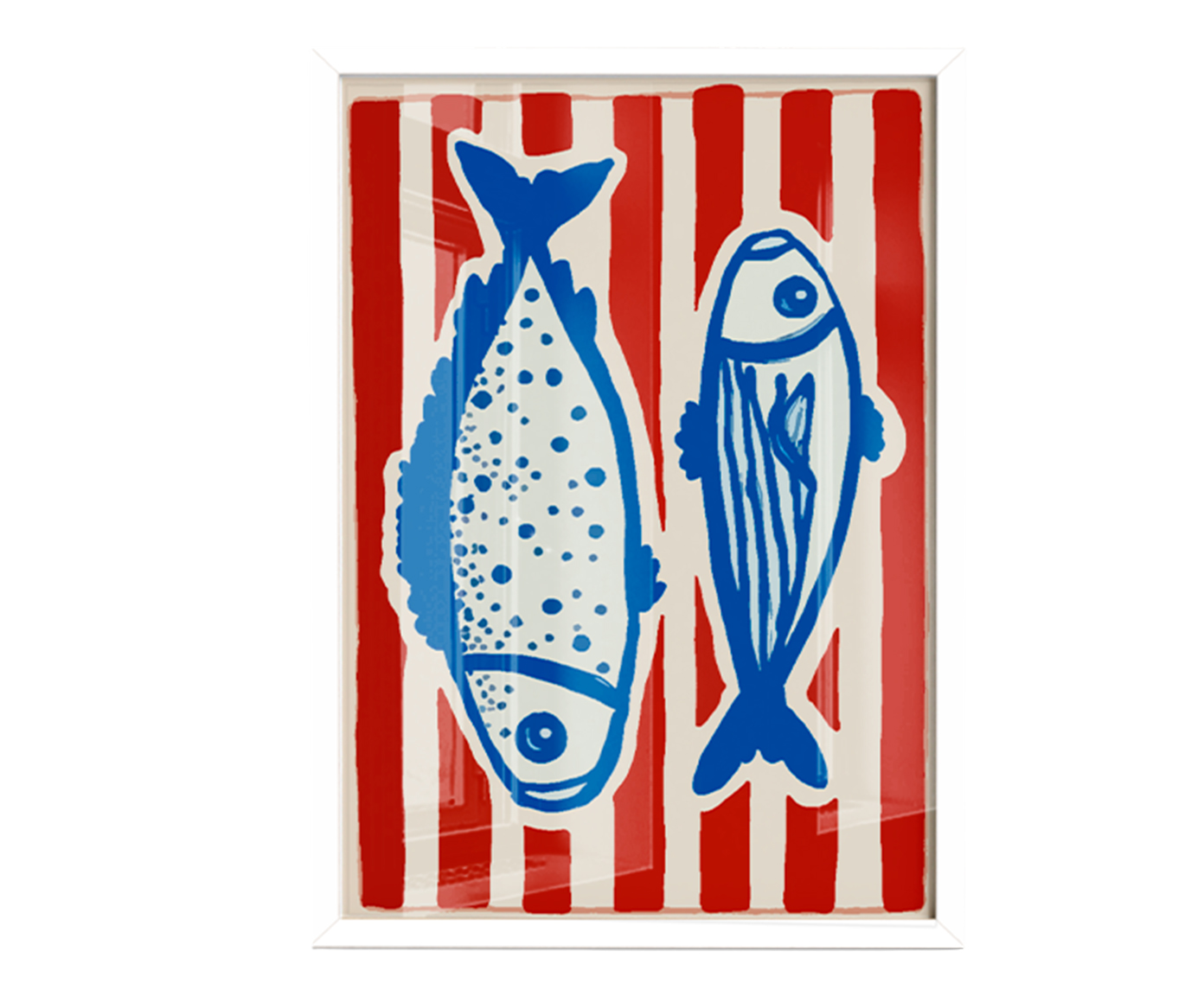 Quadro Peixes com Moldura Branca image number 1